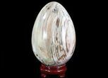 Polished Petrified Wood Egg #51690-2